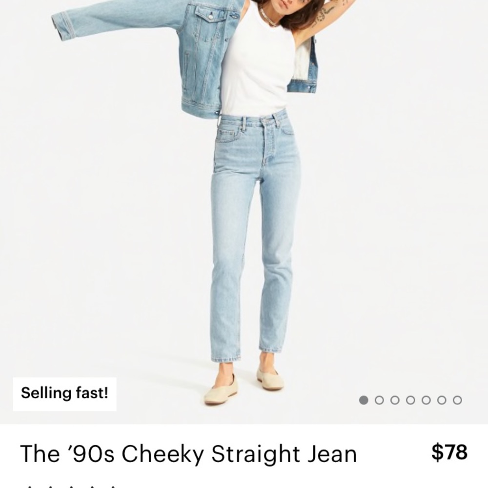 NWT everlane 90s cheeky straight jean (ankle)